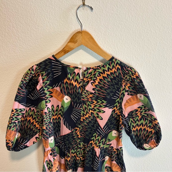 Farm Rio Tropical Birds of paradise foliage Print maxi / midi Dress - Picture 3 of 5